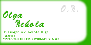 olga nekola business card